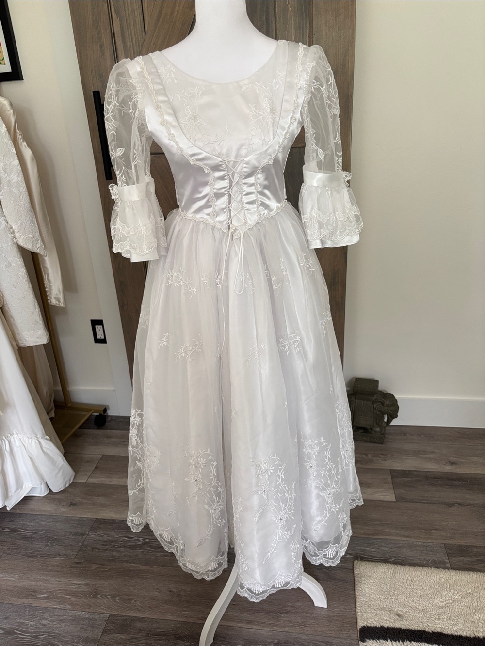 Vintage 90s Girls Flower Girl or Communion Dress